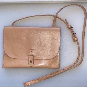Lucky Brand The Point Leather Crossbody Bag in Neutral Leather